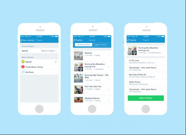 Spotify dentro de Runkeeper
