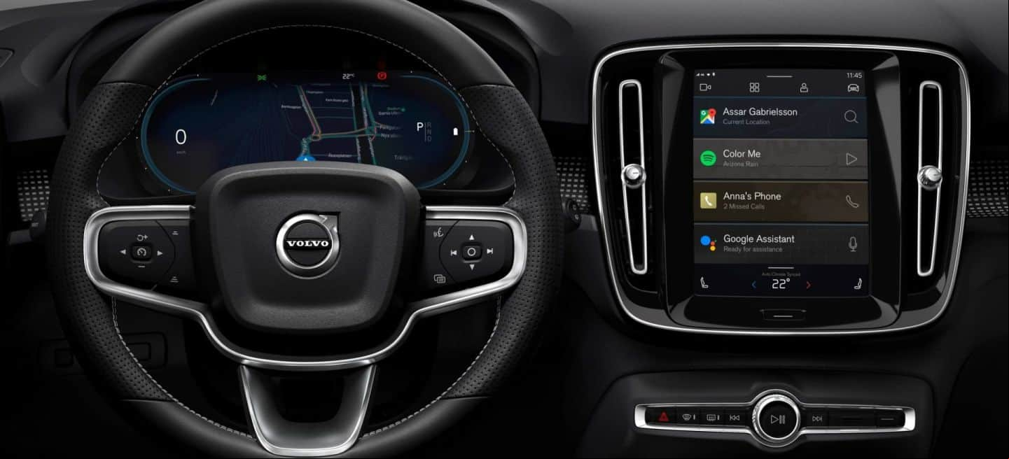 El XC40 eléctrico de Volvo utilizará un sistema de infoentretenimiento de Android