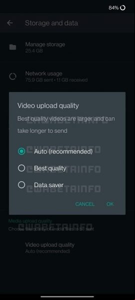 calidad vídeo WhatsApp